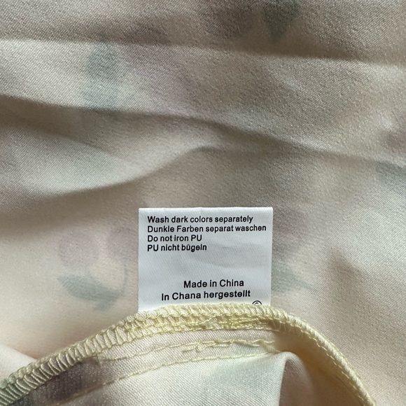 Belle Paque Sweetheart Neck A-Line Dress Medium Cocktail Yellow Red Cherries - Picture 7 of 13